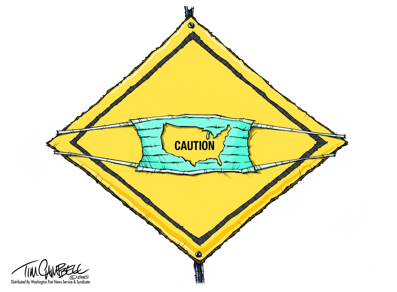 Tim Campbell cartoon